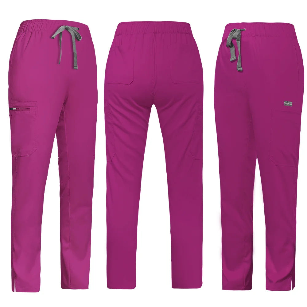 Solid Color Scrubs Pants Lab Surgical Pants Unisex Doctor and Nurse Uniform Work Pants Nurse Accessories Medical Doctor Pants