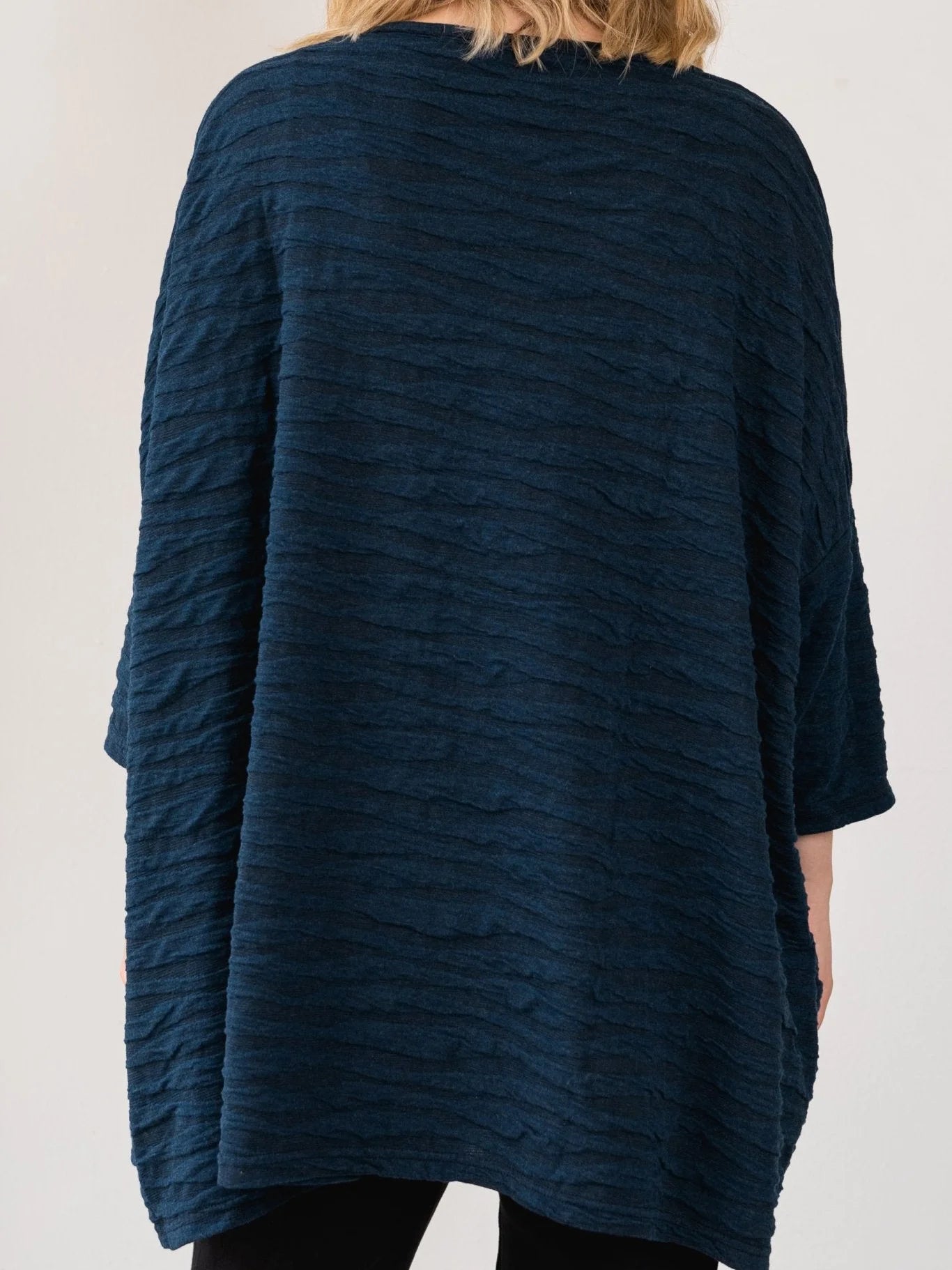 Plus Size Spring and Autumn Women's Pullover Round Neck Solid Three Quarter Sleeves Textured T-shirt Causal Tops Women's Clothes
