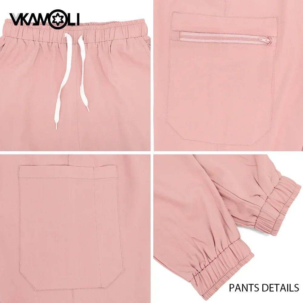 men and women Solid color Scrubs Jogger Pants Stretch Medical Dental Clinic elasticity Vet working Scrubs Bottoms XS-XXL