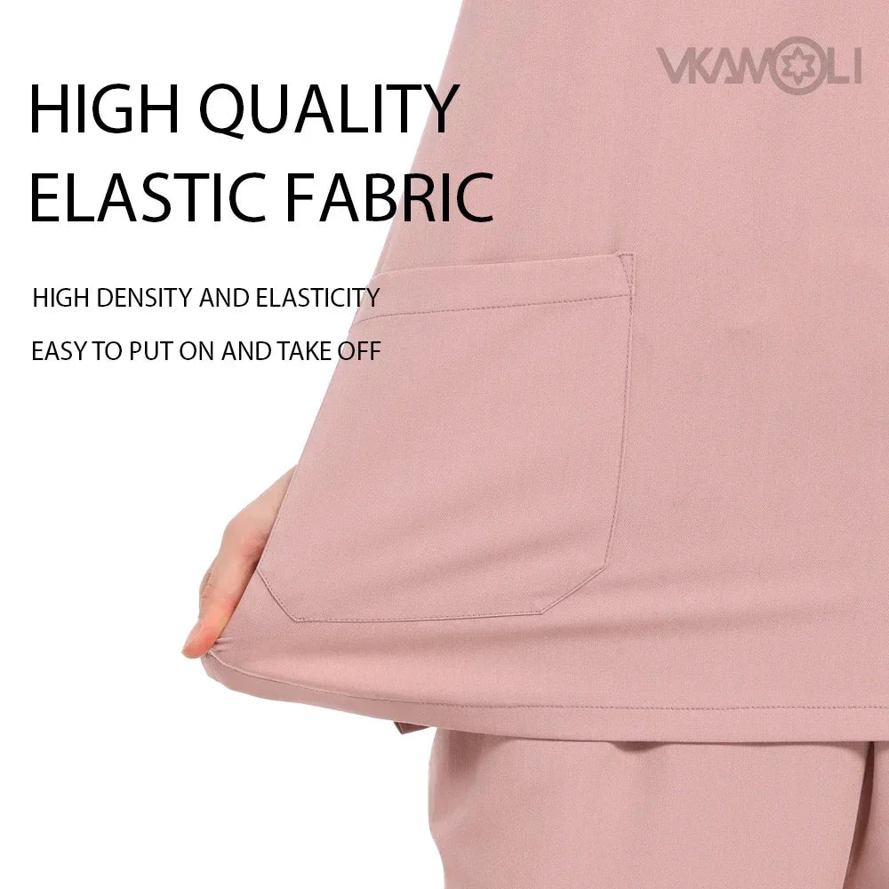 men and women Solid color Scrubs Jogger Pants Stretch Medical Dental Clinic elasticity Vet working Scrubs Bottoms XS-XXL
