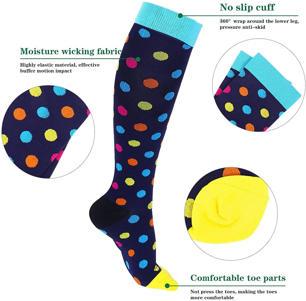 Compression Stocking Women Pregnant Edema Socks 30 Mmhg for Diabetes Varicose Veins Marathon Running Sports Compression Socks