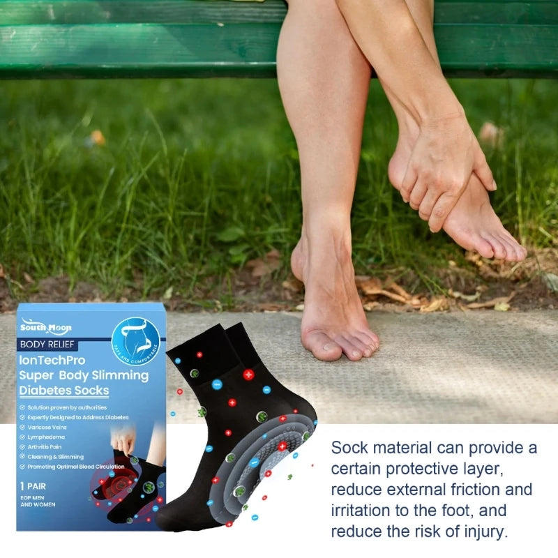 Loose Non-Binding Fit Socks Body Slimming Diabetic Socks for Men Women Cotton Ankle Socks Foot Care Socks Gifts