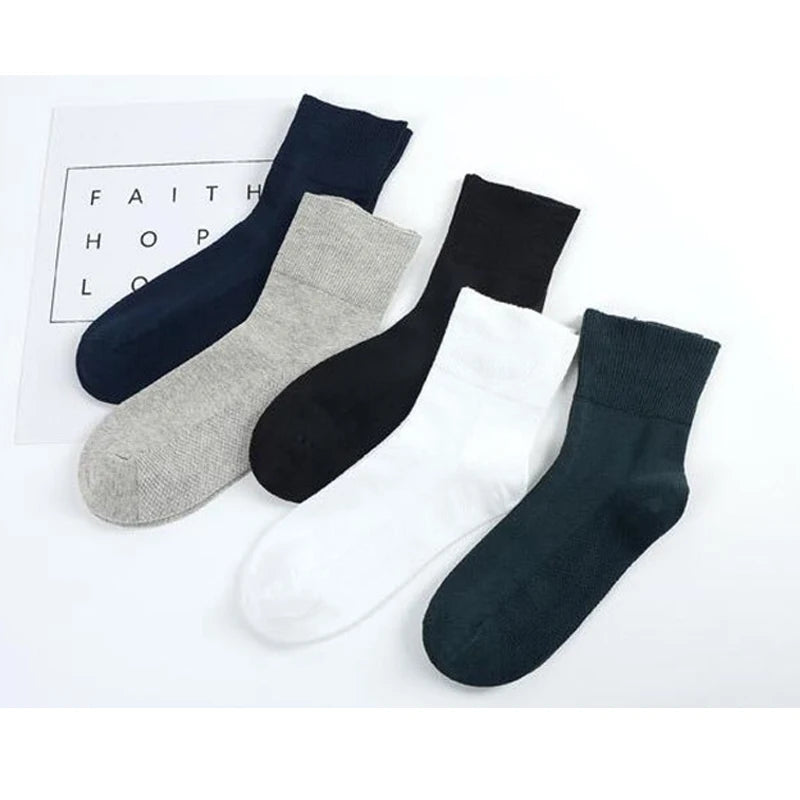 8 Pairs/Lot Diabetic Socks Non Binding Loose Top for Diabetes Hypertensive Patients Swollen Feet Bamboo Cotton Material