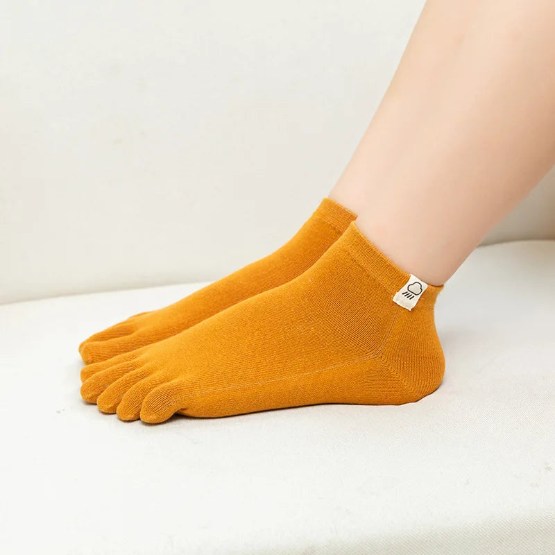 Socks For Women Five Finger Socks Female Sock Solid Color 5 Toe Sock Slippers Girls Gift Lady Funny Harajuku Cotton Socks Mujer