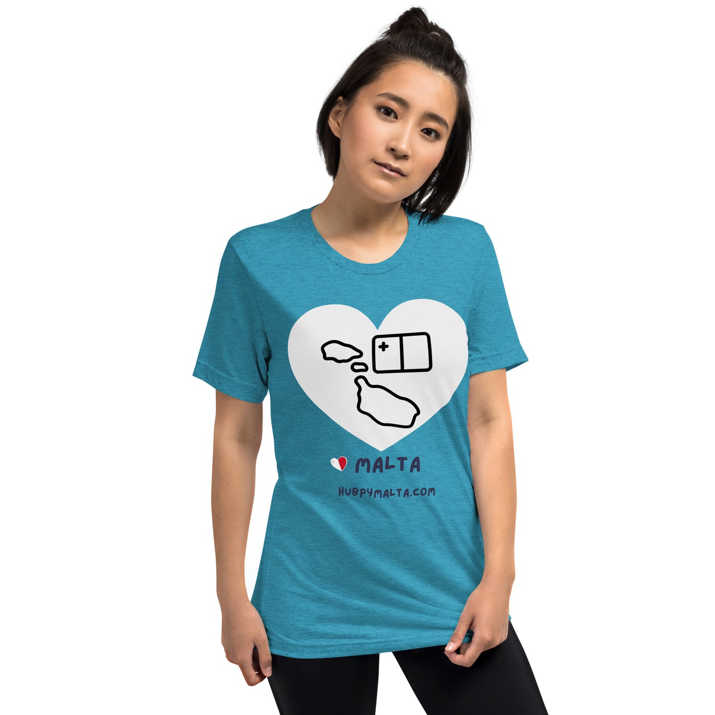 Unisex t-shirt - Malta Map Heart (Multi-Colour Multi-Size)
