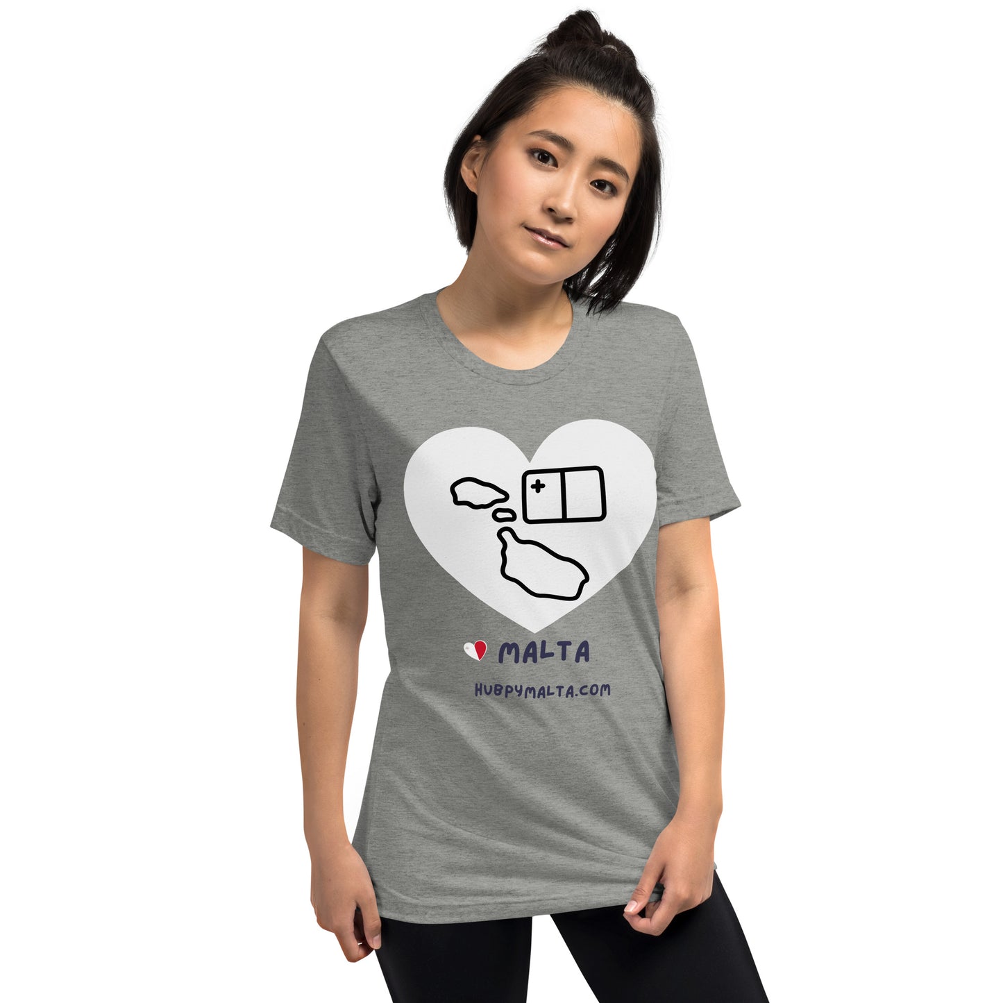 Unisex t-shirt - Malta Map Heart (Multi-Colour Multi-Size)