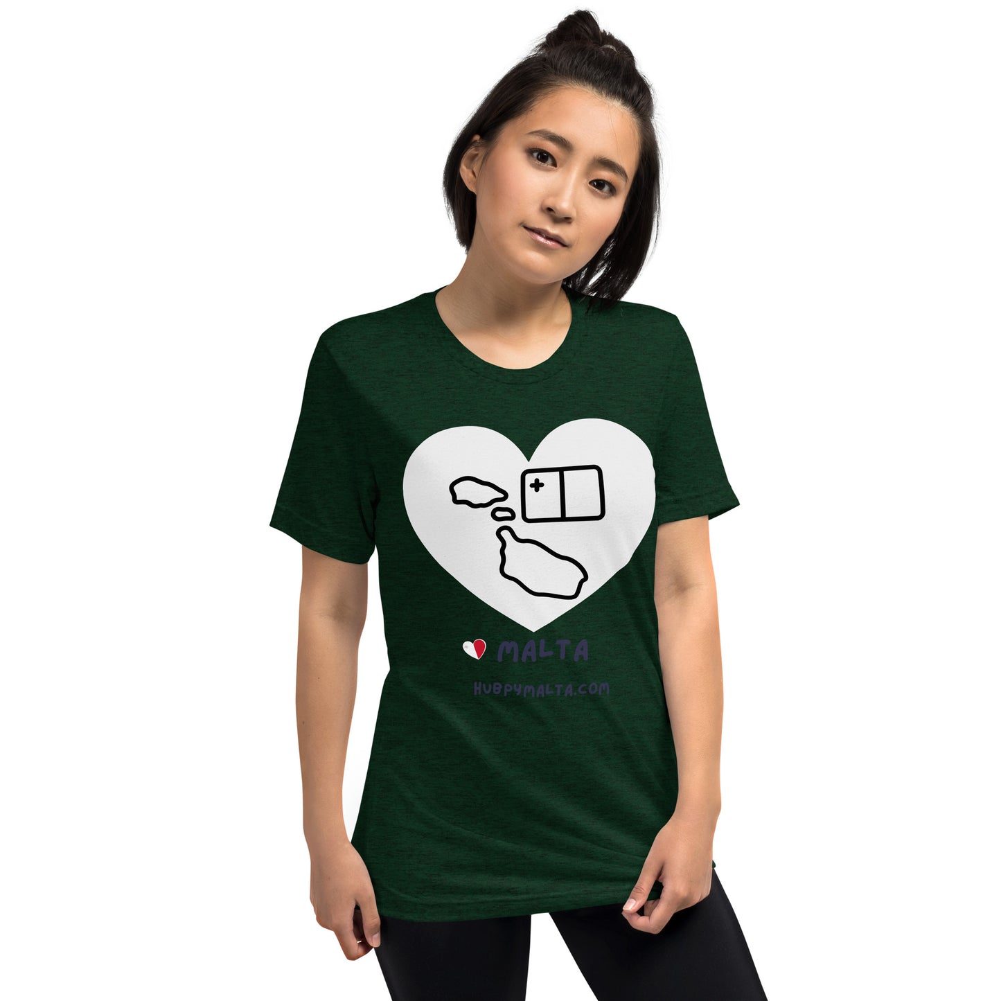 Unisex t-shirt - Malta Map Heart (Multi-Colour Multi-Size)