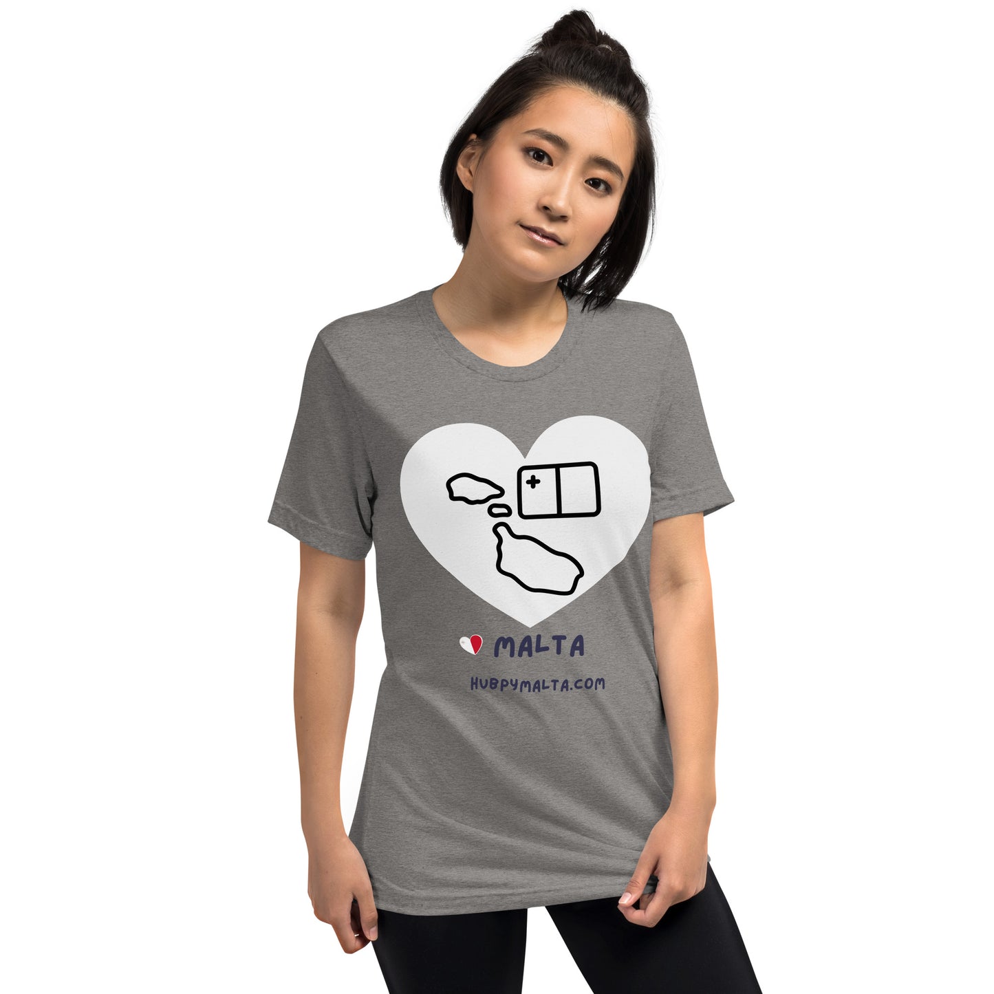 Unisex t-shirt - Malta Map Heart (Multi-Colour Multi-Size)