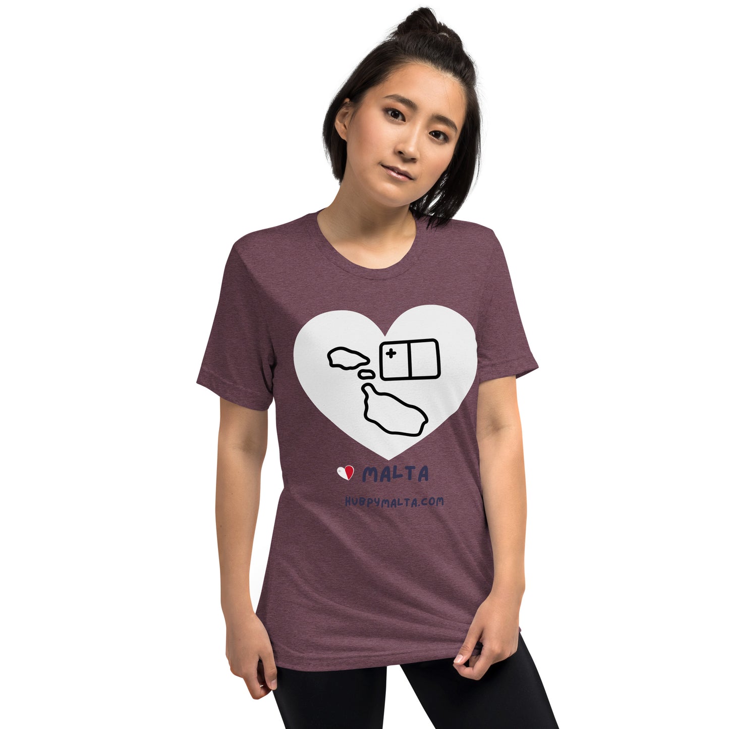 Unisex t-shirt - Malta Map Heart (Multi-Colour Multi-Size)