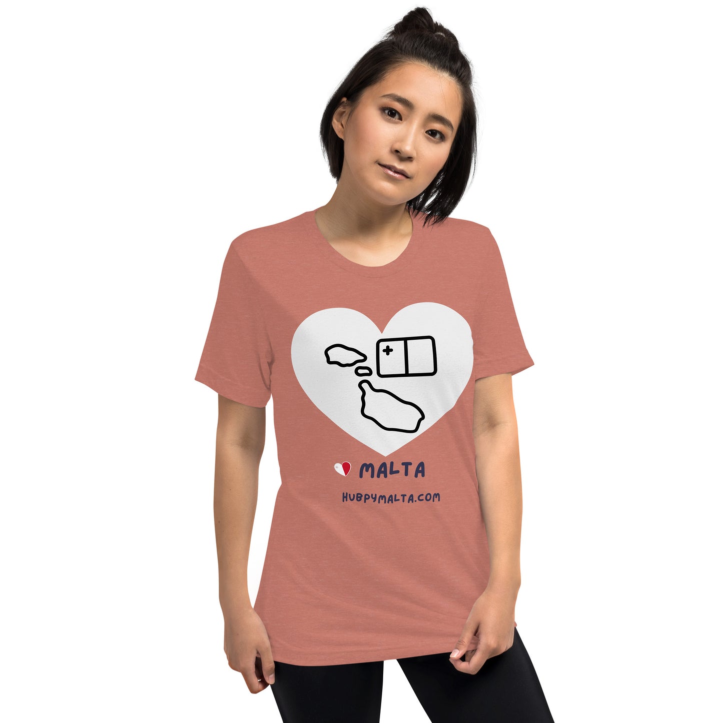Unisex t-shirt - Malta Map Heart (Multi-Colour Multi-Size)