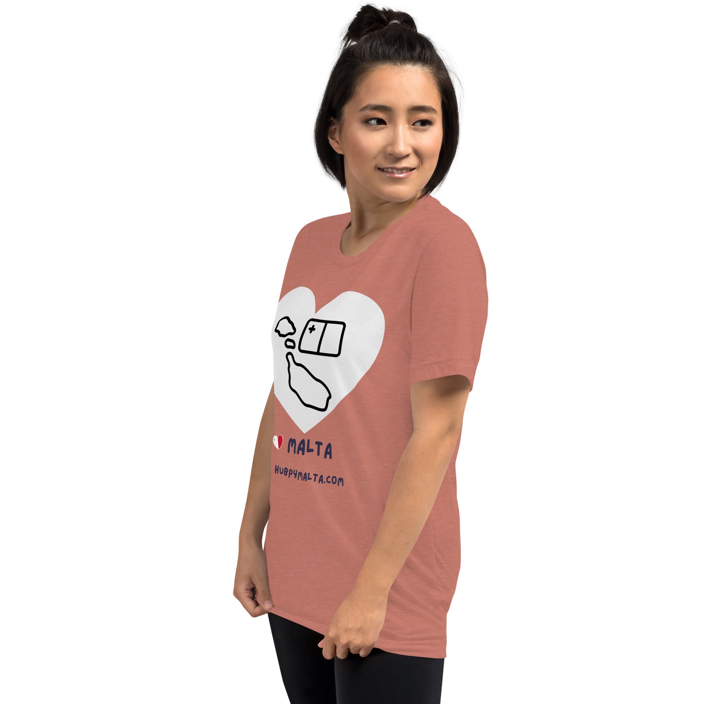 Unisex t-shirt - Malta Map Heart (Multi-Colour Multi-Size)