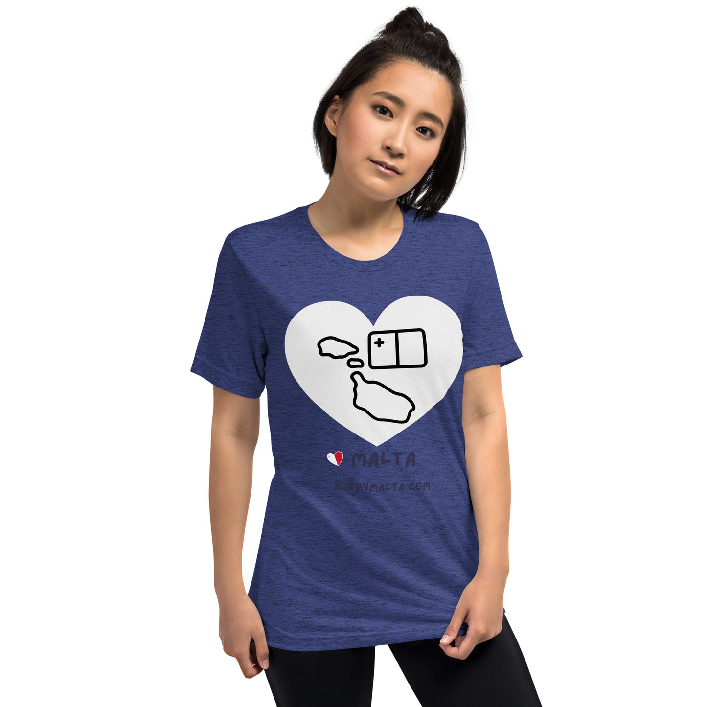 Unisex t-shirt - Malta Map Heart (Multi-Colour Multi-Size)