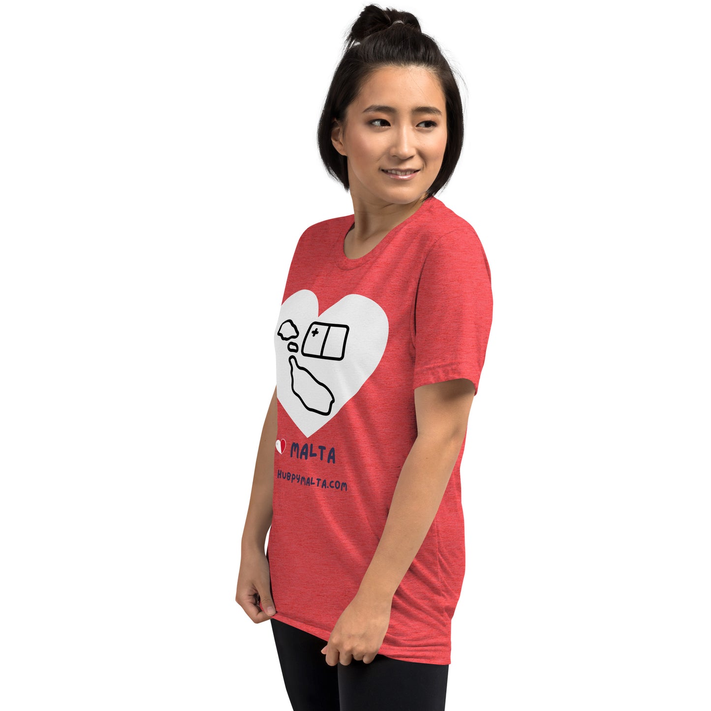 Unisex t-shirt - Malta Map Heart (Multi-Colour Multi-Size)