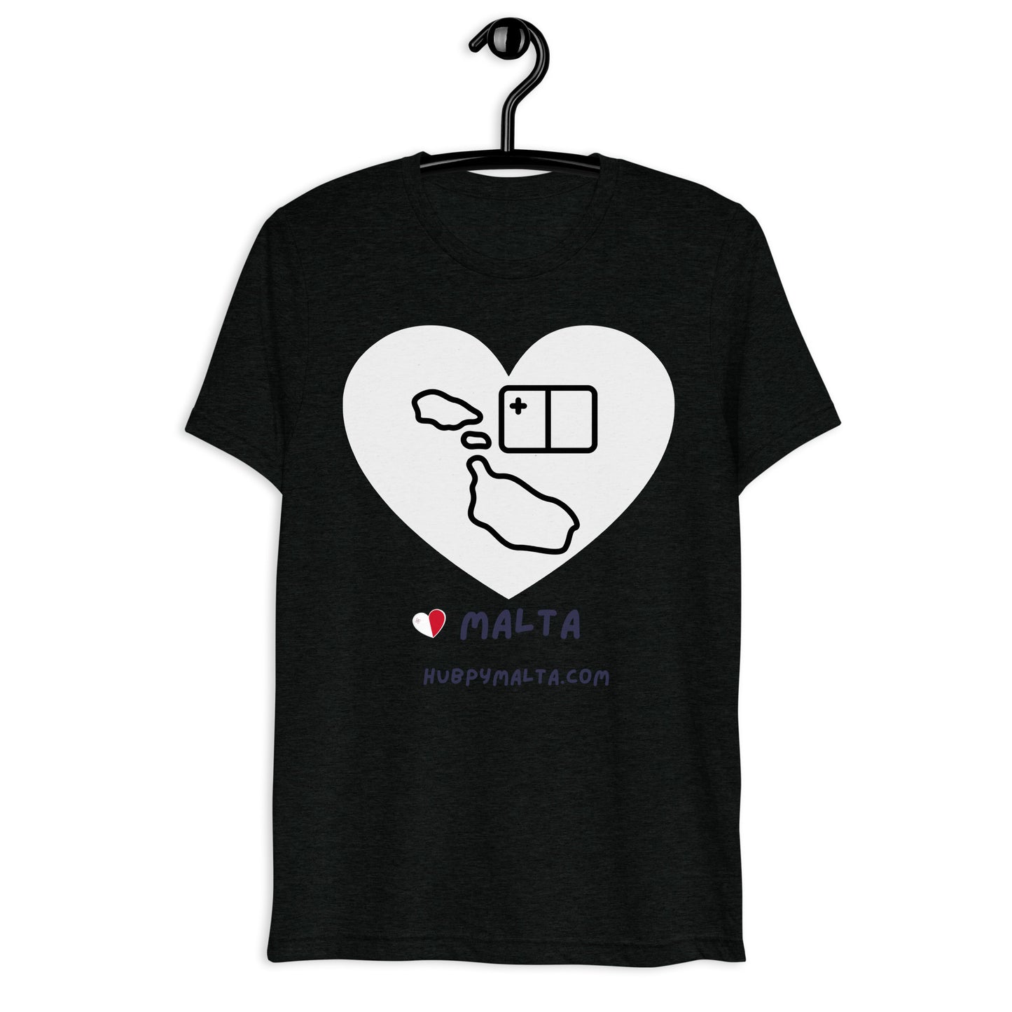 Unisex t-shirt - Malta Map Heart (Multi-Colour Multi-Size)