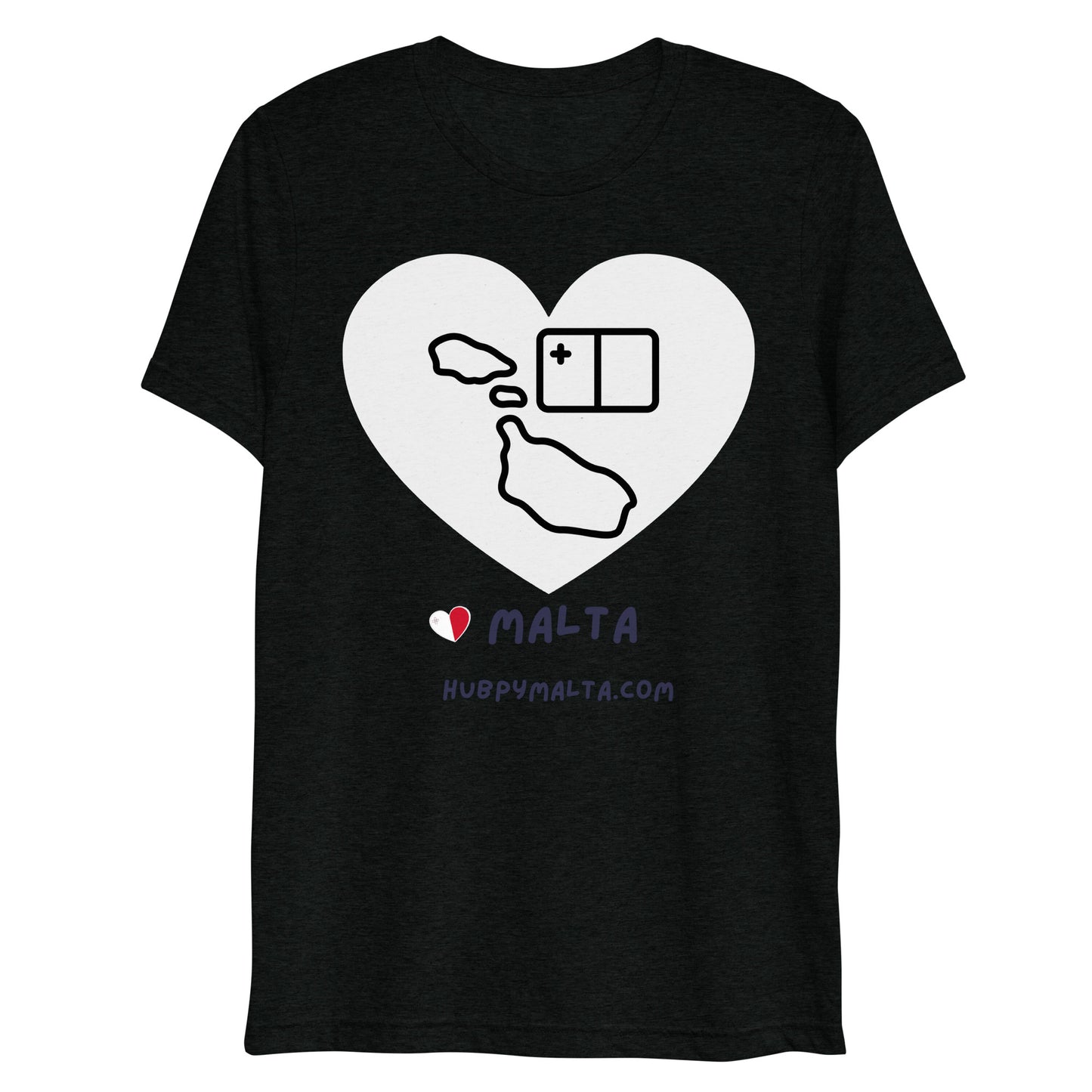 Unisex t-shirt - Malta Map Heart (Multi-Colour Multi-Size)