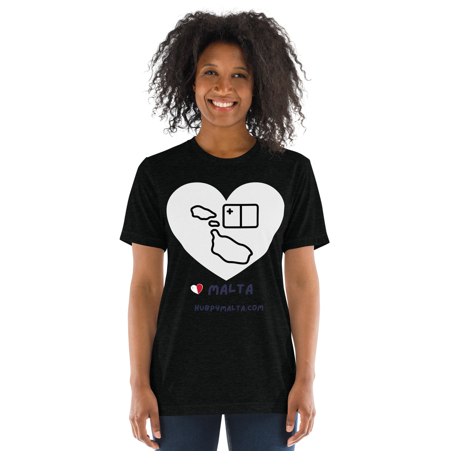 Unisex t-shirt - Malta Map Heart (Multi-Colour Multi-Size)