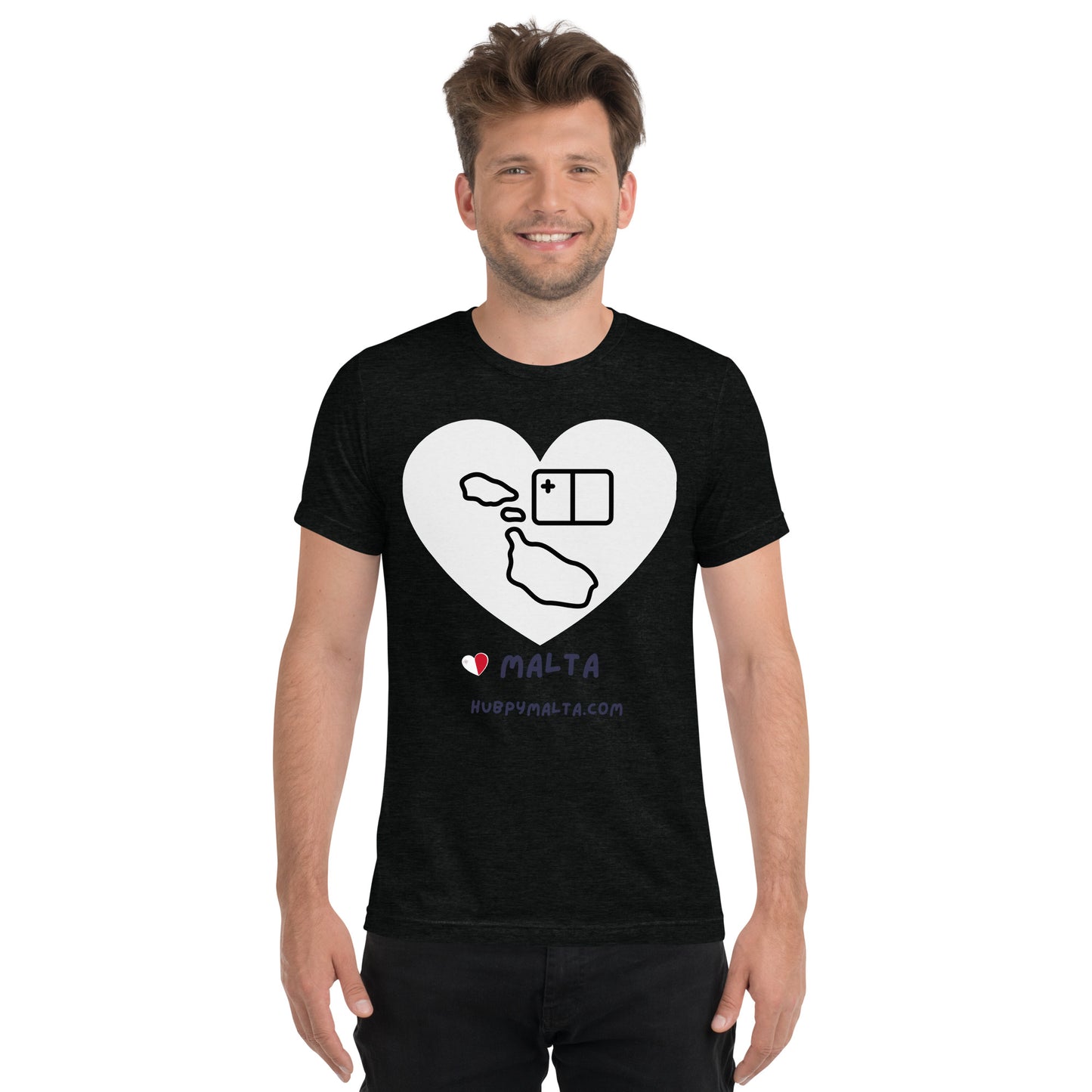 Unisex t-shirt - Malta Map Heart (Multi-Colour Multi-Size)