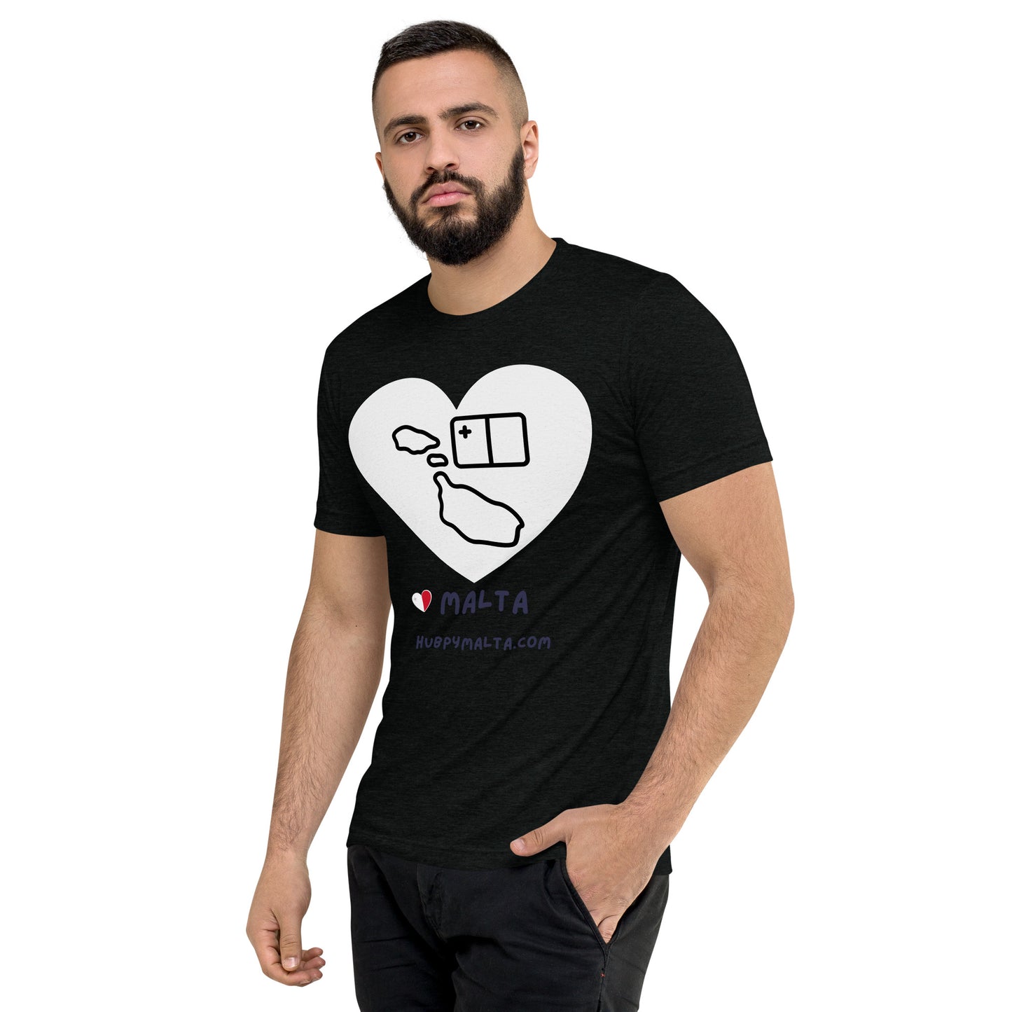 Unisex t-shirt - Malta Map Heart (Multi-Colour Multi-Size)