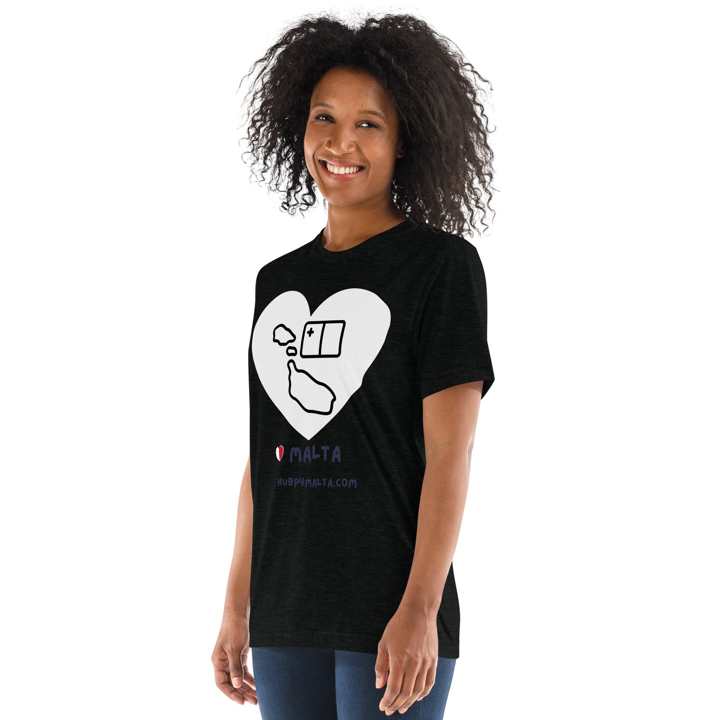 Unisex t-shirt - Malta Map Heart (Multi-Colour Multi-Size)