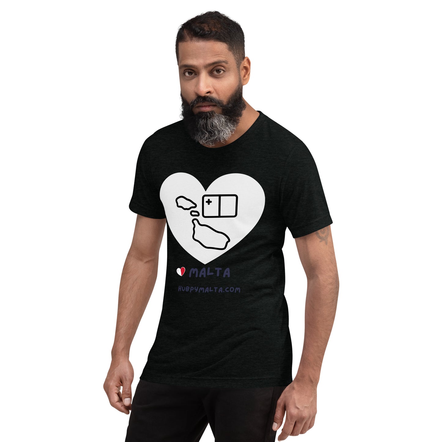 Unisex t-shirt - Malta Map Heart (Multi-Colour Multi-Size)