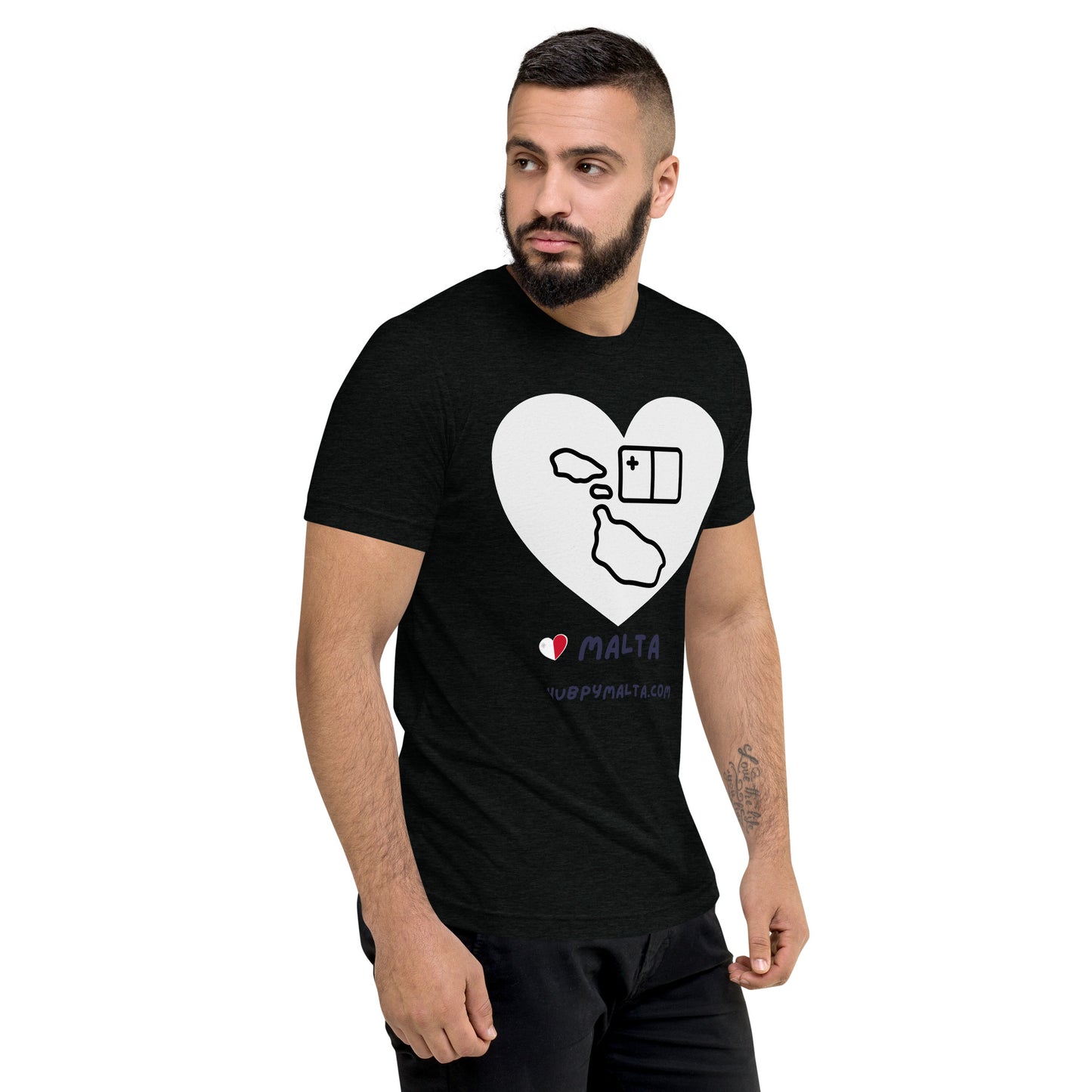 Unisex t-shirt - Malta Map Heart (Multi-Colour Multi-Size)