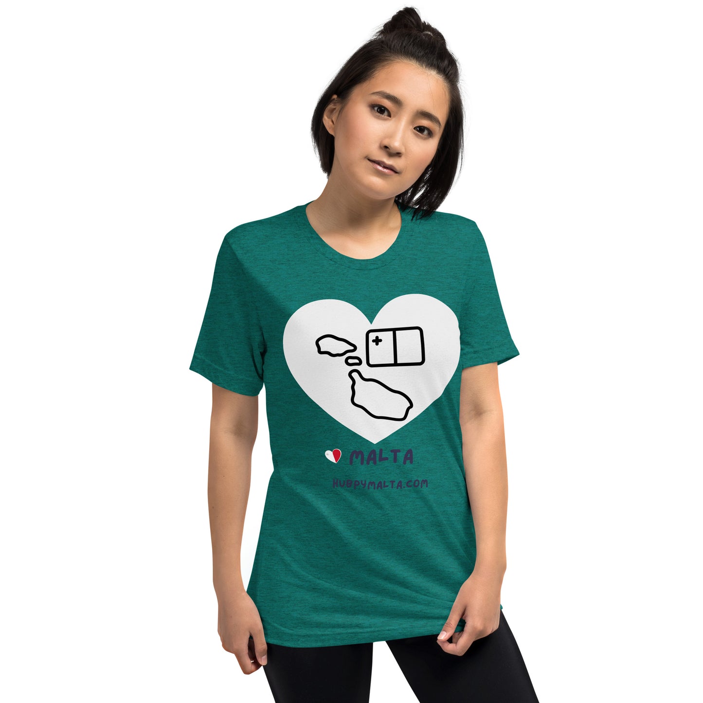 Unisex t-shirt - Malta Map Heart (Multi-Colour Multi-Size)