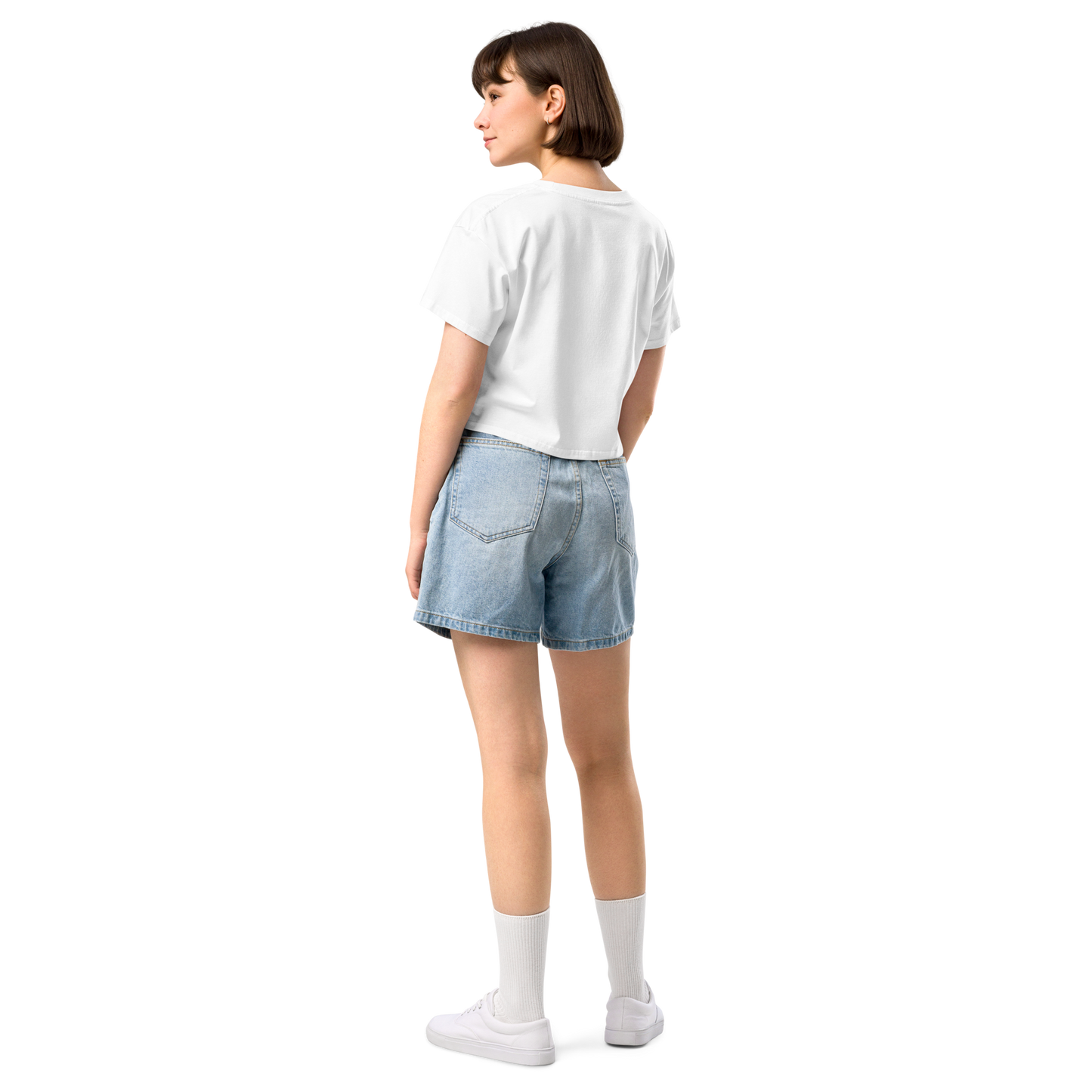 Women’s crop H Logo top - White (Two sizes Left)