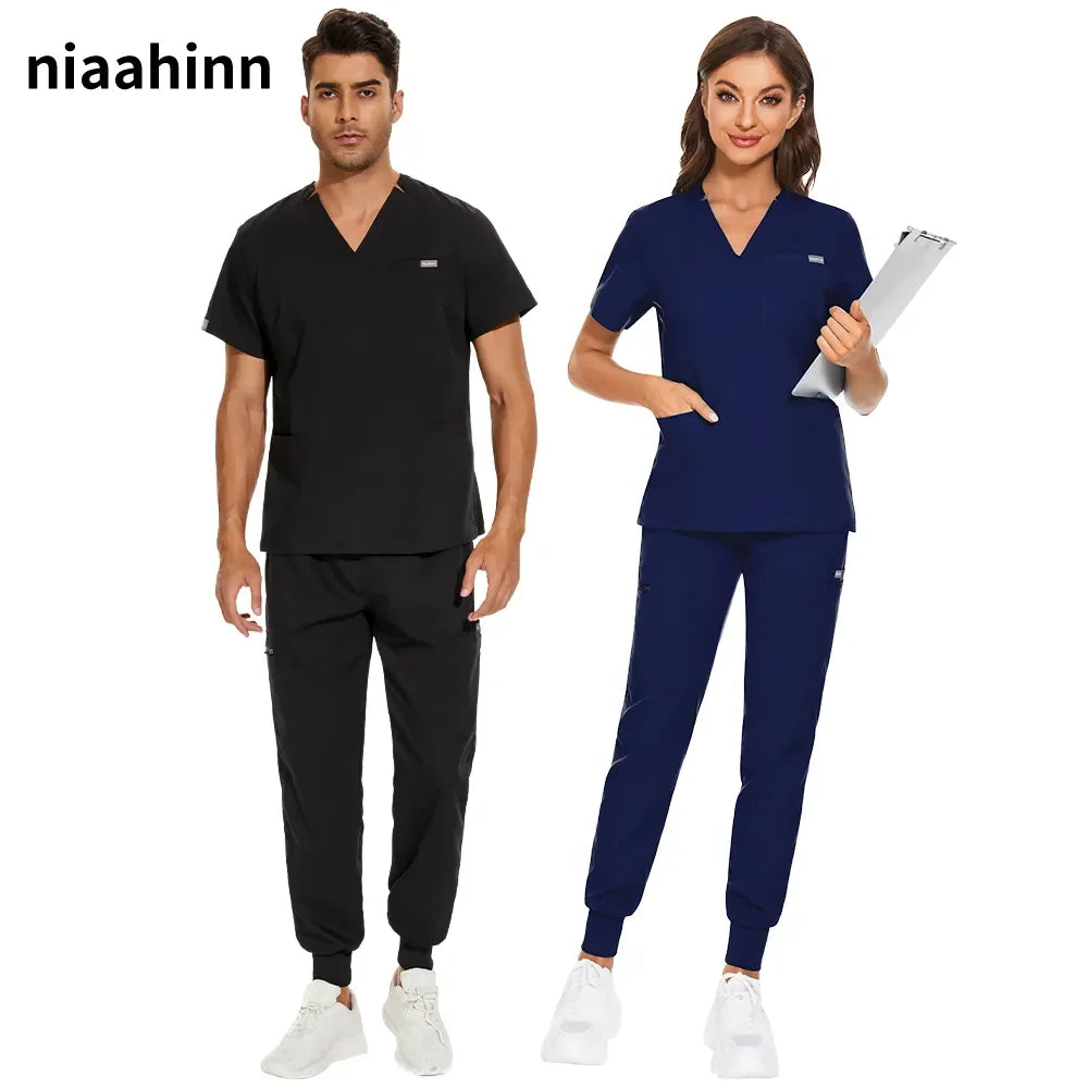 Unisex Medical Uniforms Clinical Uniform Men Nursing Clothes Doctor Costume Nurse Scrub Sets Dentist Workwear Include Tops pants