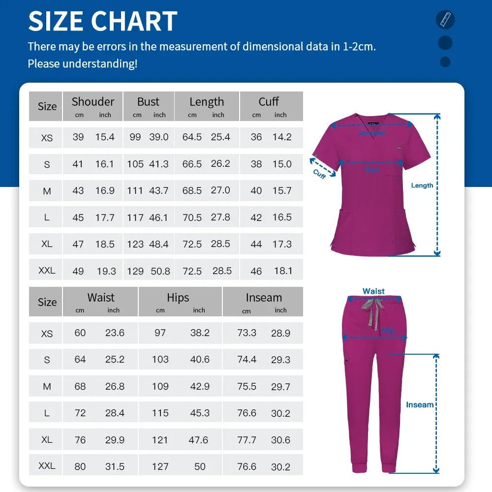 Unisex Medical Uniforms Clinical Uniform Men Nursing Clothes Doctor Costume Nurse Scrub Sets Dentist Workwear Include Tops pants