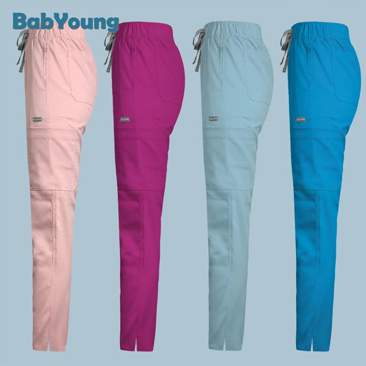 Solid Color Scrubs Pants Lab Surgical Pants Unisex Doctor and Nurse Uniform Work Pants Nurse Accessories Medical Doctor Pants