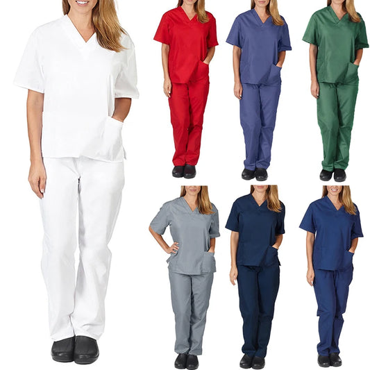 Wholesale Women Wear Scrub Suits Hospital Doctor Uniform Medical Surgical Multicolor Unisex Uniform Nurse Accessories