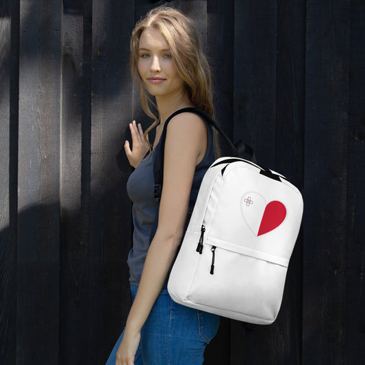 Heart-Shaped Malta Flag Backpack - Love Malta HM - Stylish and Durable Design