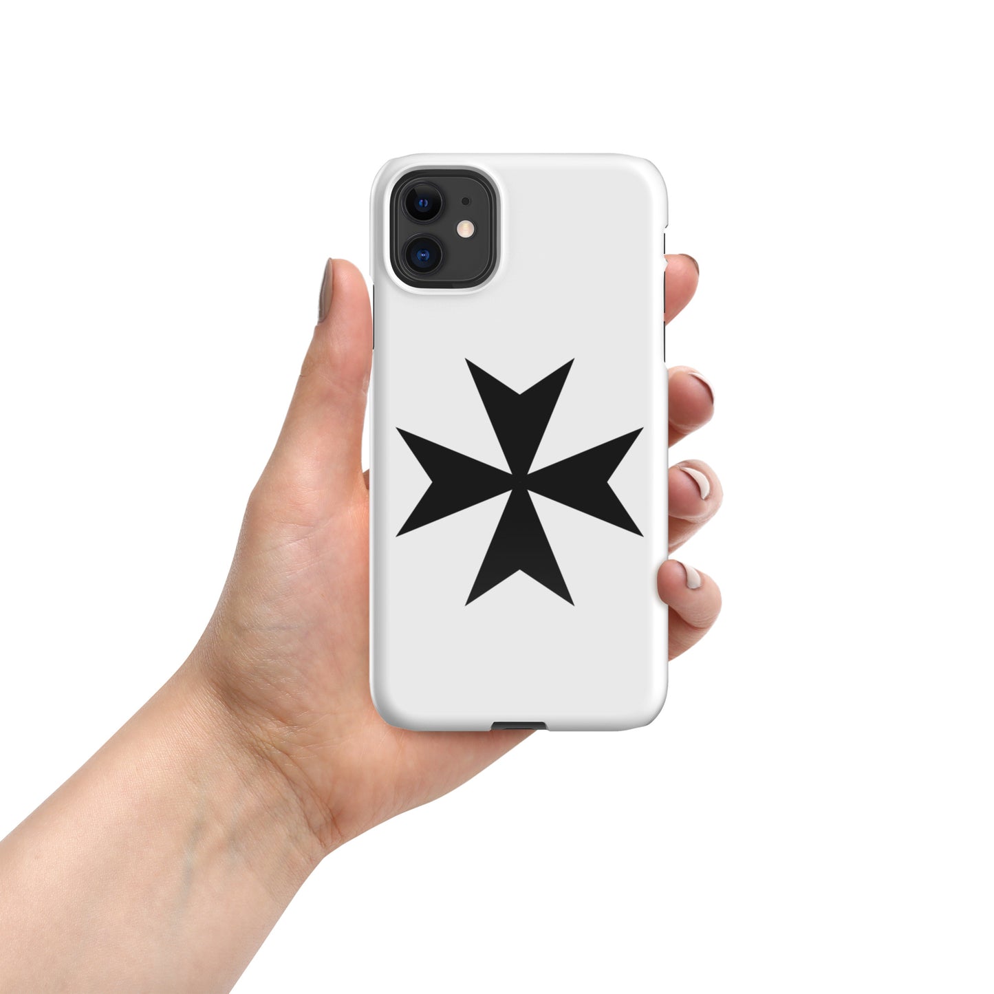 Snap Case for iPhone® with Elegant Malta Cross Design – Sleek, Durable Protection