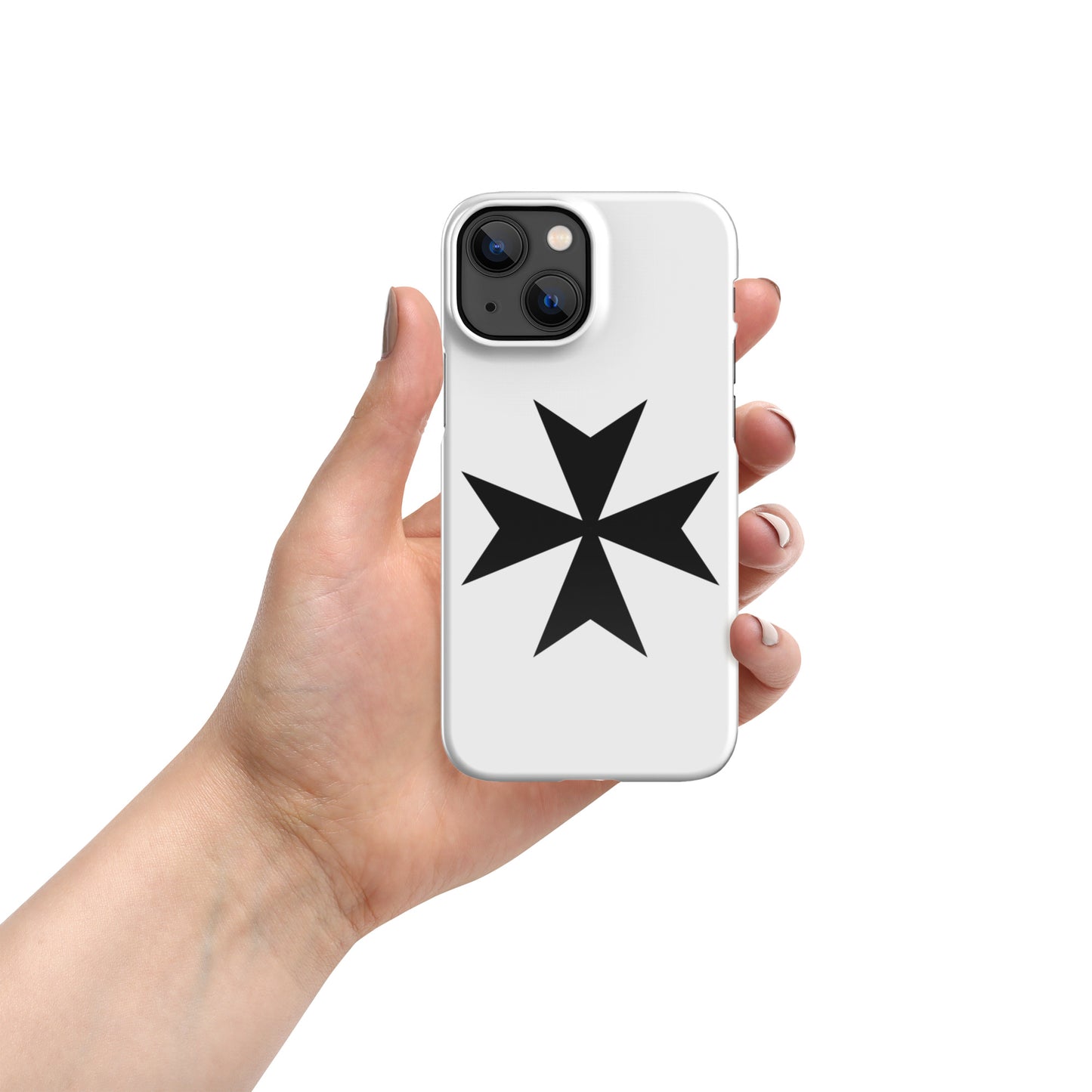 Snap Case for iPhone® with Elegant Malta Cross Design – Sleek, Durable Protection