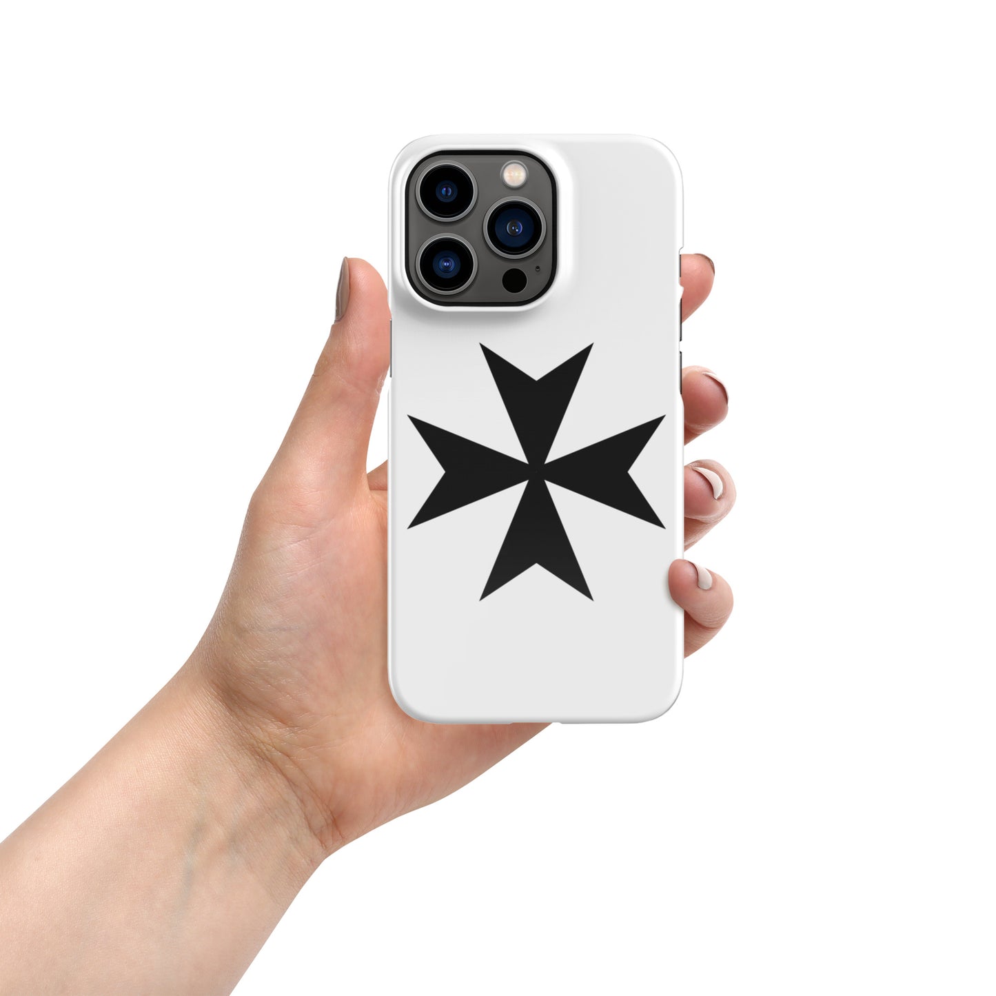 Snap Case for iPhone® with Elegant Malta Cross Design – Sleek, Durable Protection