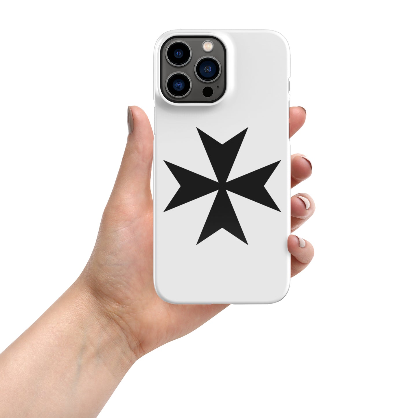 Snap Case for iPhone® with Elegant Malta Cross Design – Sleek, Durable Protection