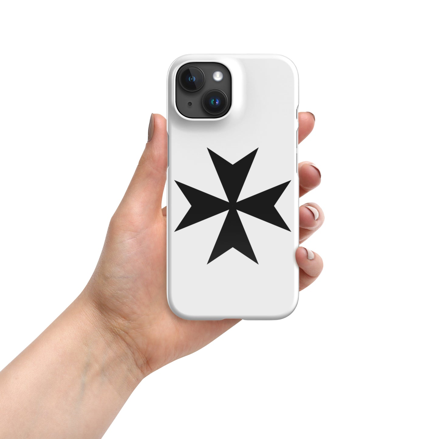 Snap Case for iPhone® with Elegant Malta Cross Design – Sleek, Durable Protection