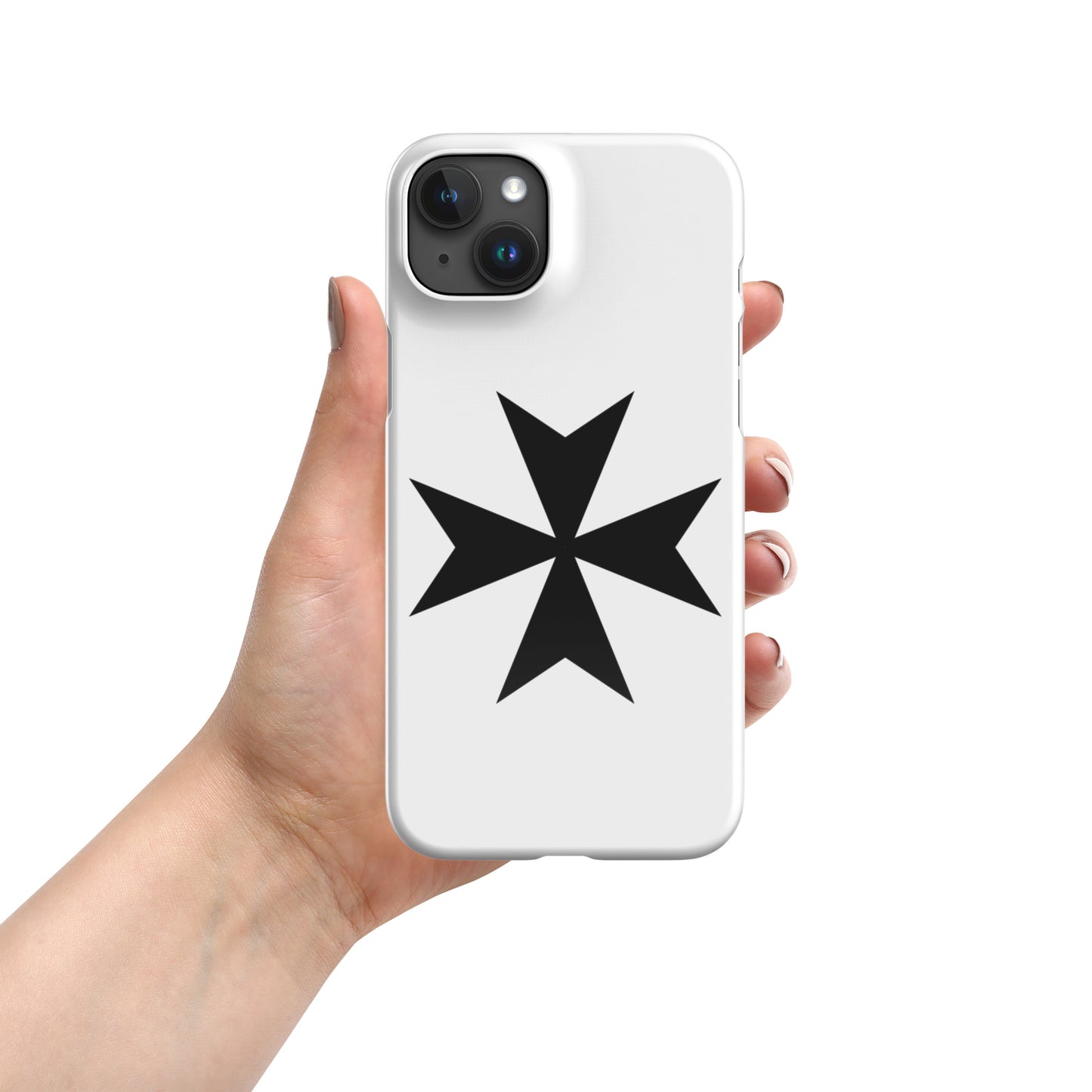 Snap Case for iPhone® with Elegant Malta Cross Design – Sleek, Durable Protection