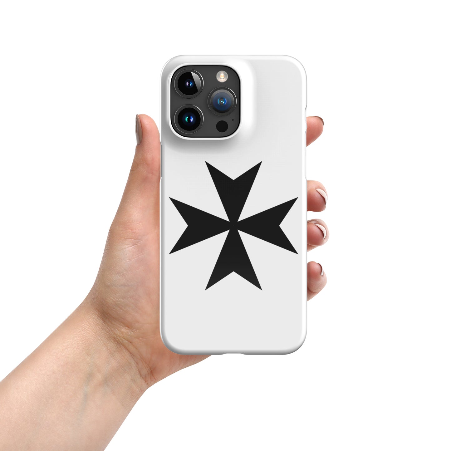 Snap Case for iPhone® with Elegant Malta Cross Design – Sleek, Durable Protection