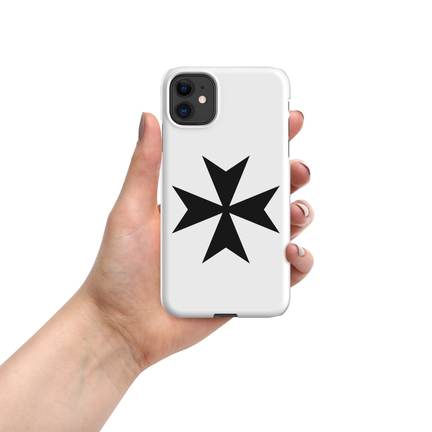 Snap Case for iPhone® with Elegant Malta Cross Design – Sleek, Durable Protection