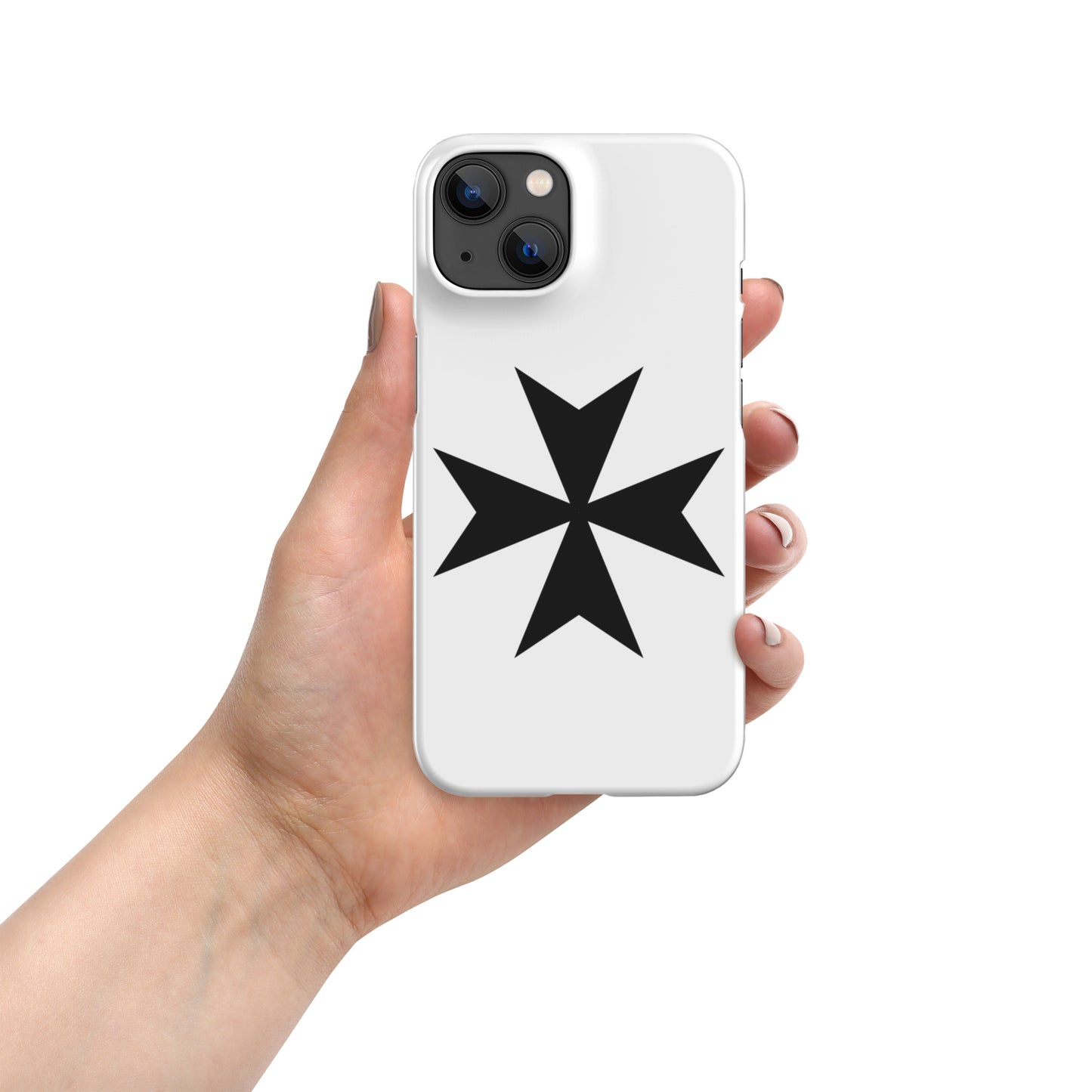 Snap Case for iPhone® with Elegant Malta Cross Design – Sleek, Durable Protection