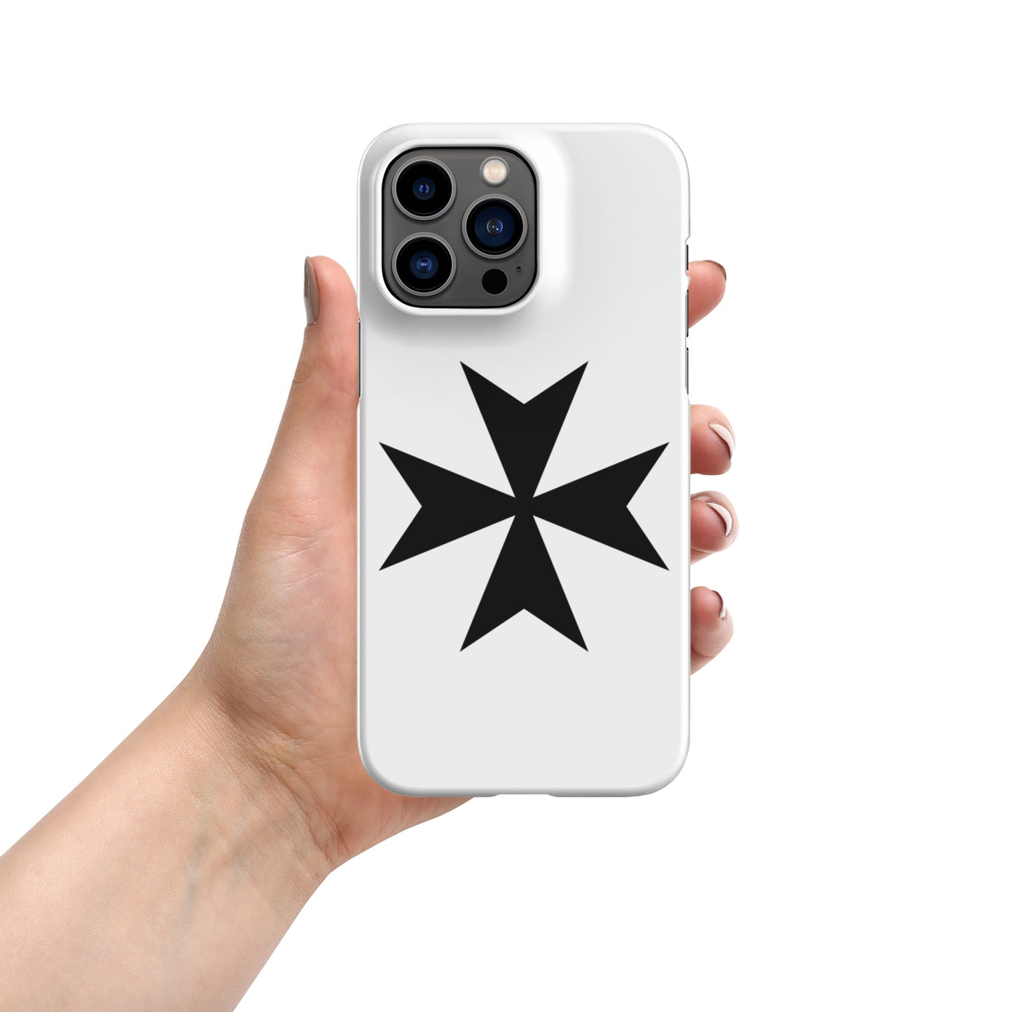 Snap Case for iPhone® with Elegant Malta Cross Design – Sleek, Durable Protection