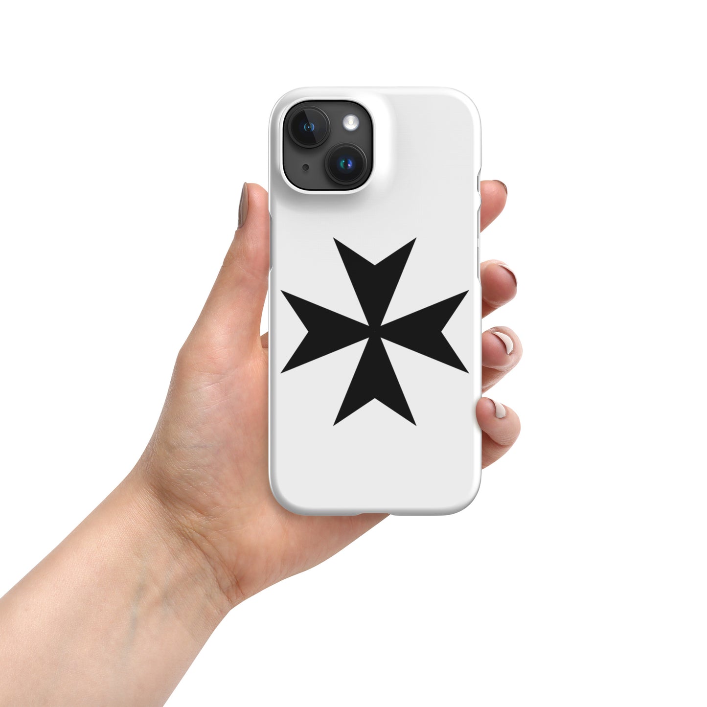 Snap Case for iPhone® with Elegant Malta Cross Design – Sleek, Durable Protection