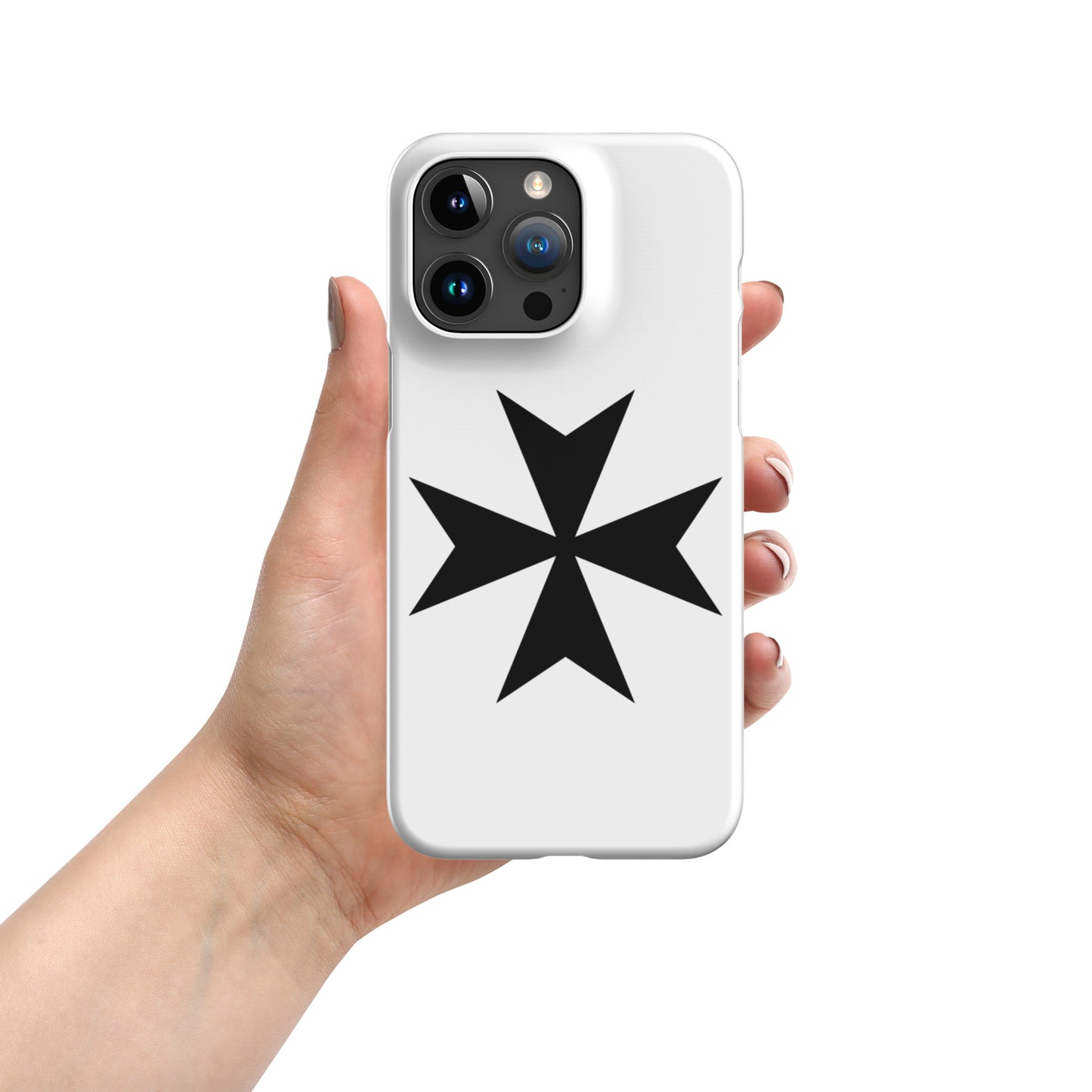 Snap Case for iPhone® with Elegant Malta Cross Design – Sleek, Durable Protection