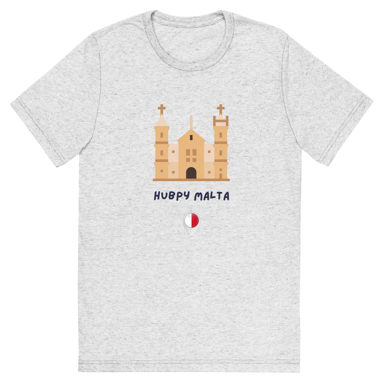 Unisex t-shirt - Malta Valletta (White Fleck Triblend)