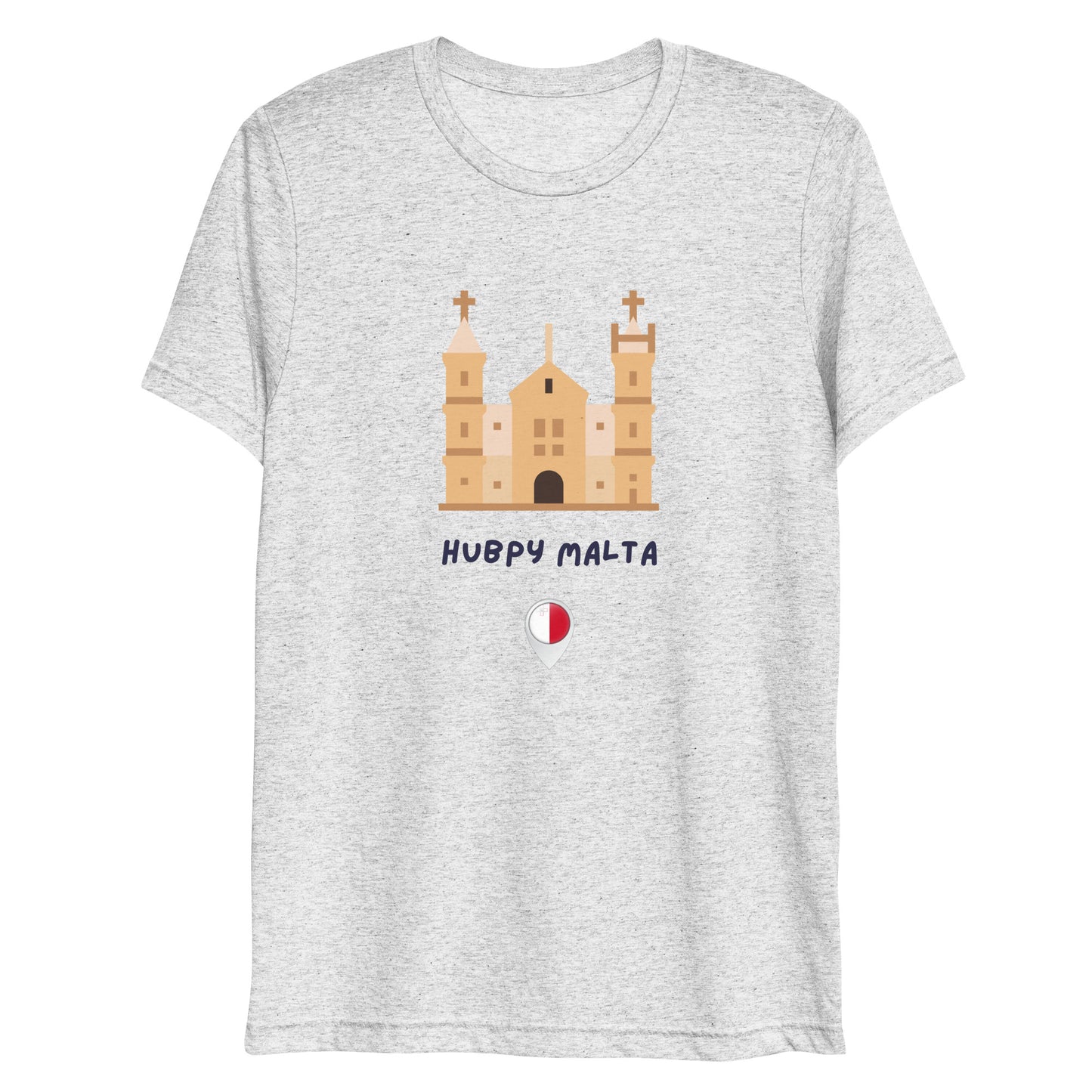 Unisex t-shirt - Malta Valletta (White Fleck Triblend)